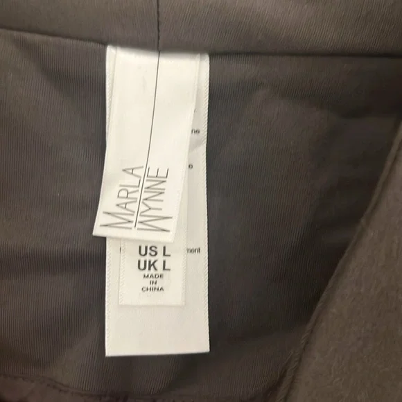 Marla Wynne Cocoon Dark Green Coat Cape  Women Size Large - Picture 3 of 5